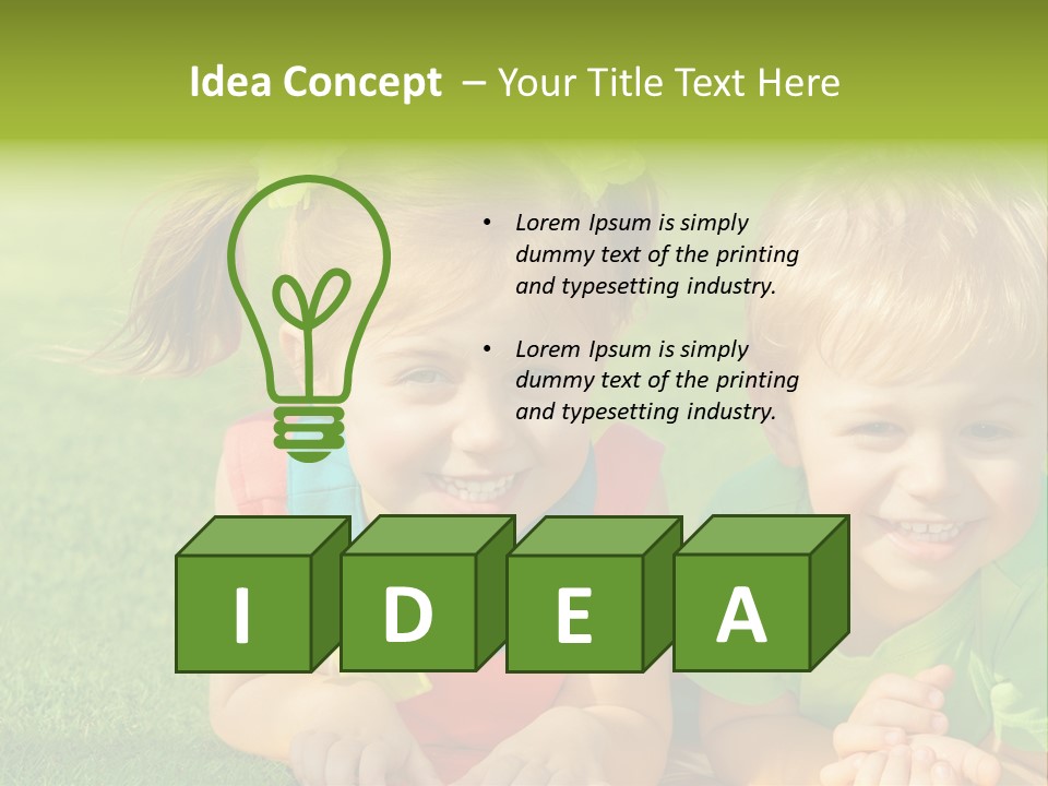 Preschooler Toddler Green PowerPoint Template