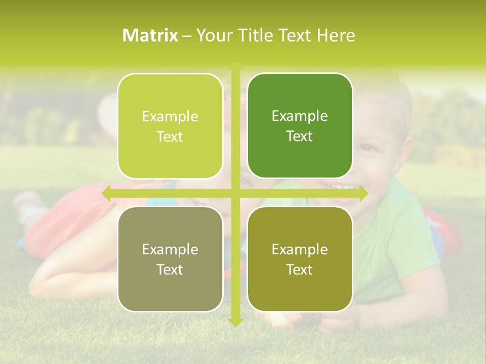 Girl Outside Cute PowerPoint Template