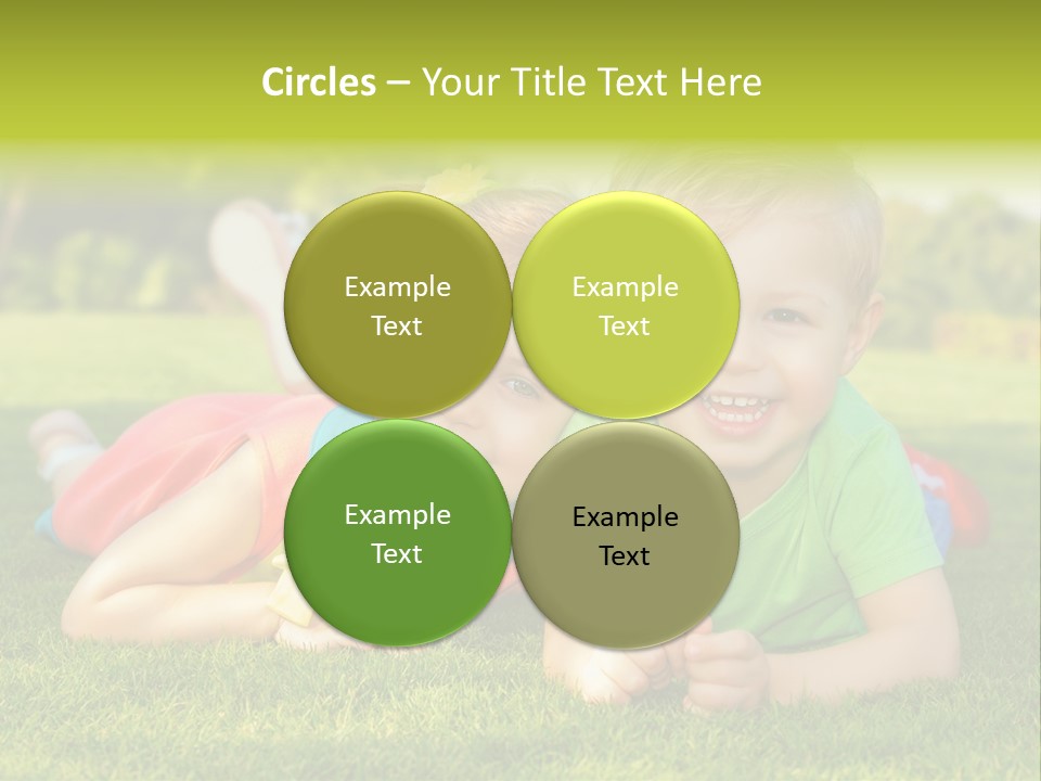 Girl Outside Cute PowerPoint Template