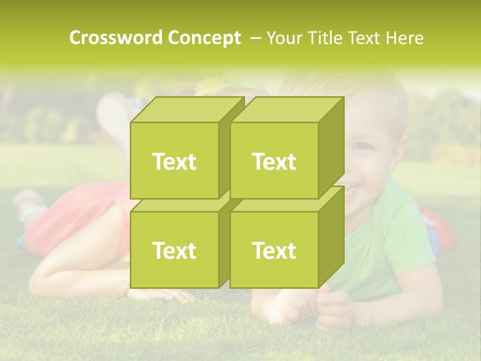 Girl Outside Cute PowerPoint Template