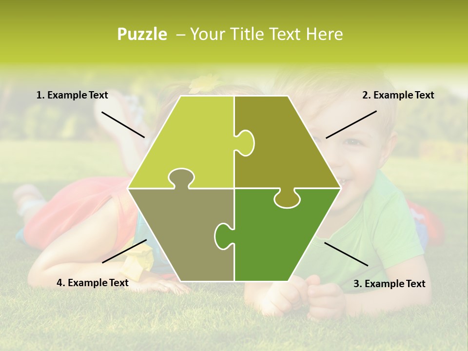 Girl Outside Cute PowerPoint Template