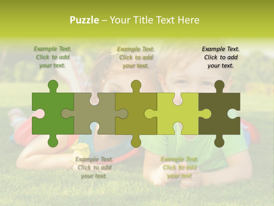 Girl Outside Cute PowerPoint Template