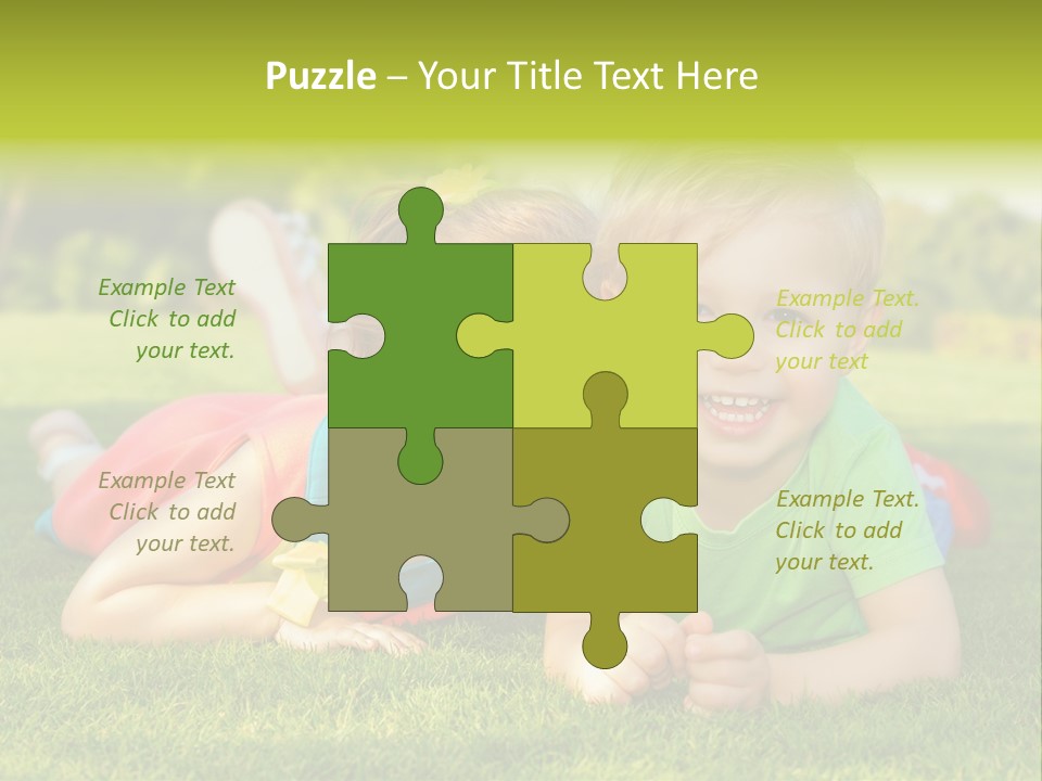 Girl Outside Cute PowerPoint Template