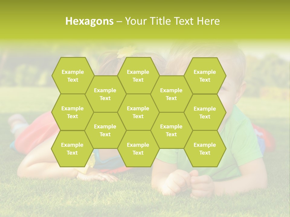 Girl Outside Cute PowerPoint Template