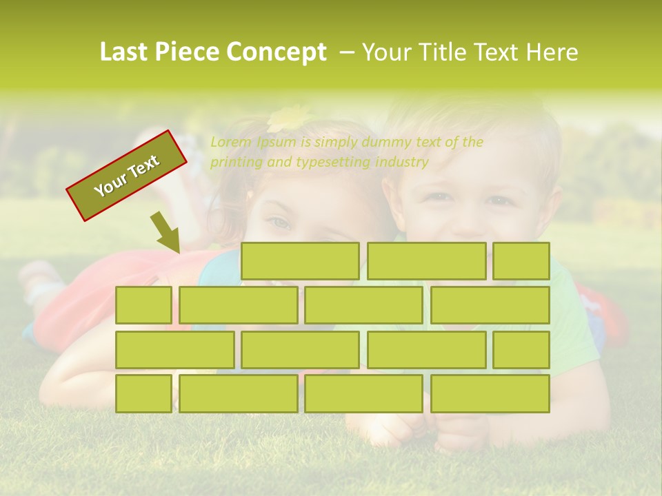 Girl Outside Cute PowerPoint Template