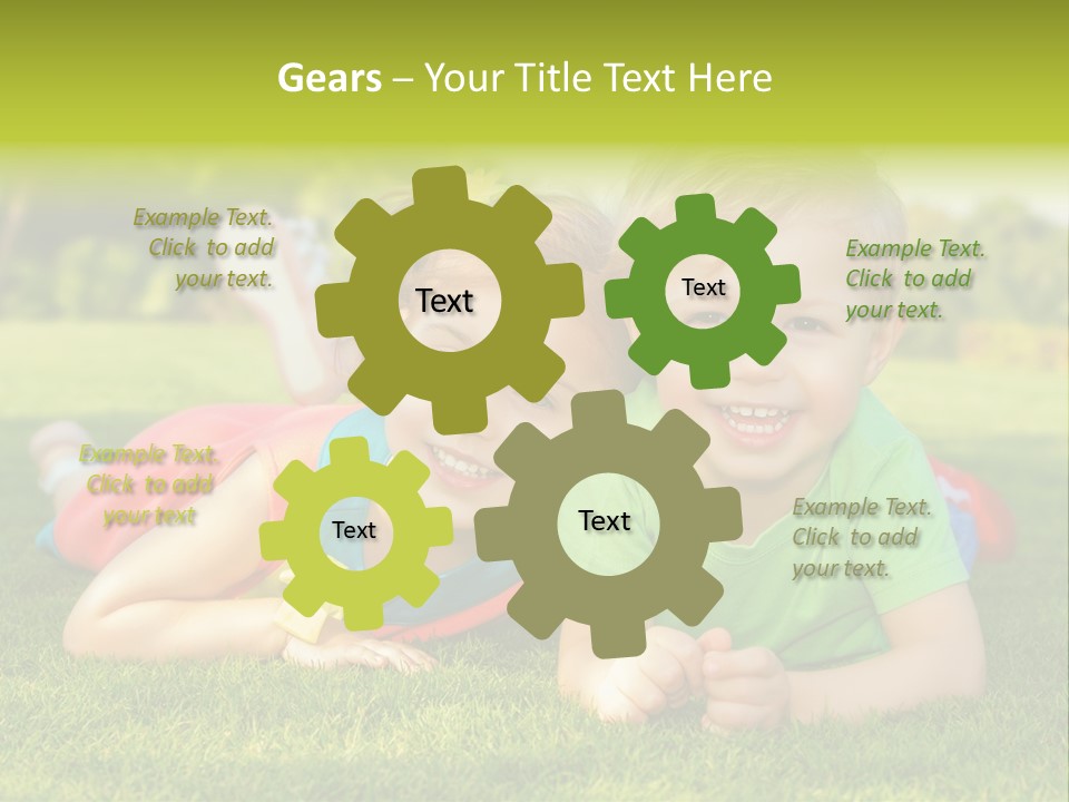 Girl Outside Cute PowerPoint Template