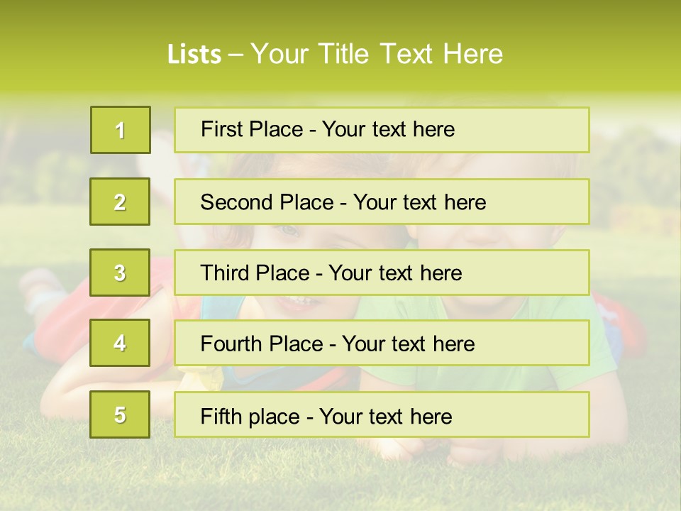 Girl Outside Cute PowerPoint Template