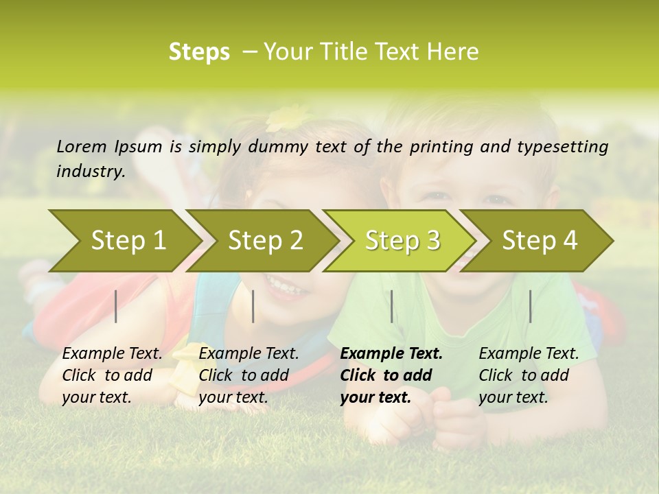 Girl Outside Cute PowerPoint Template