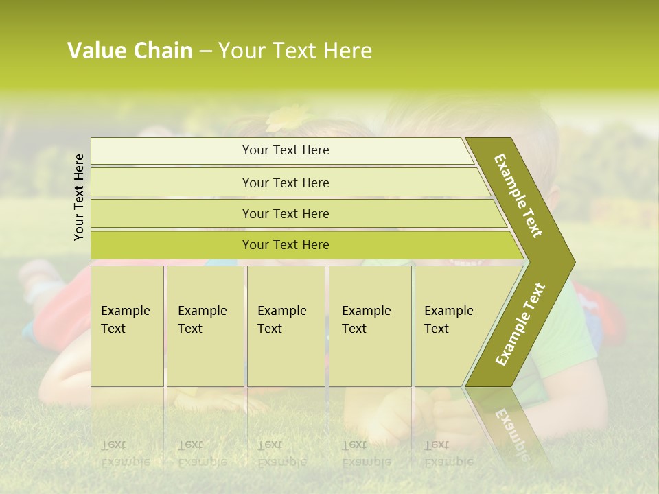 Girl Outside Cute PowerPoint Template