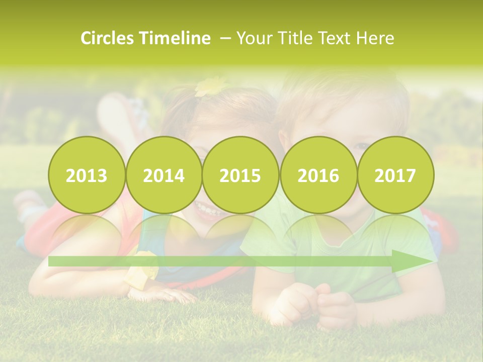 Girl Outside Cute PowerPoint Template