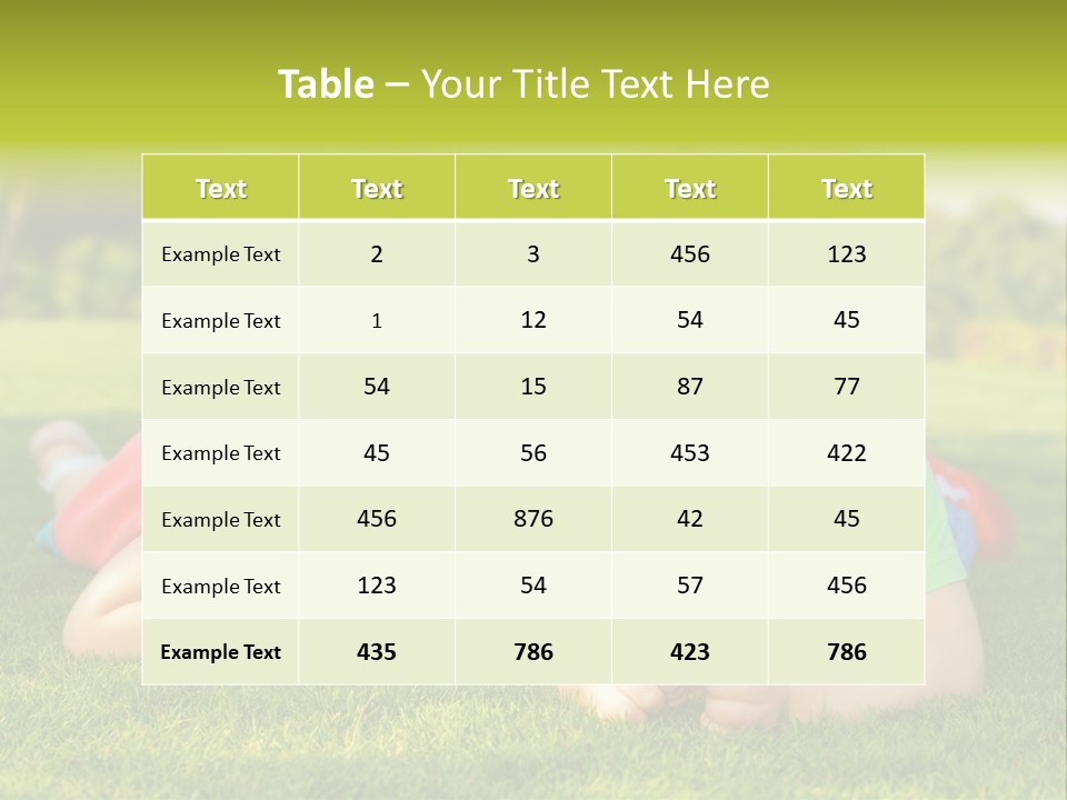 Girl Outside Cute PowerPoint Template