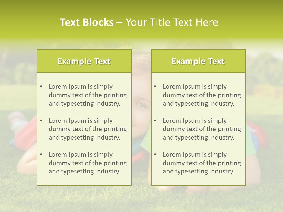 Girl Outside Cute PowerPoint Template