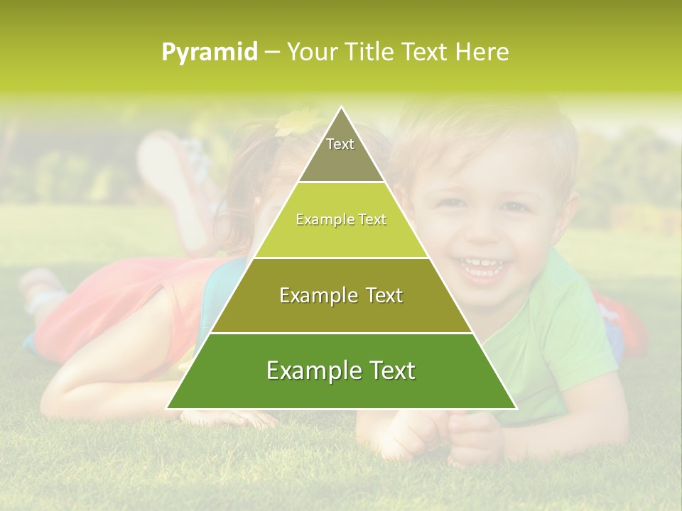 Girl Outside Cute PowerPoint Template