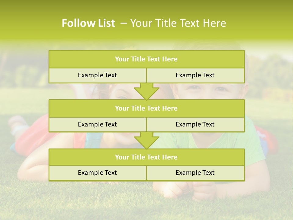 Girl Outside Cute PowerPoint Template