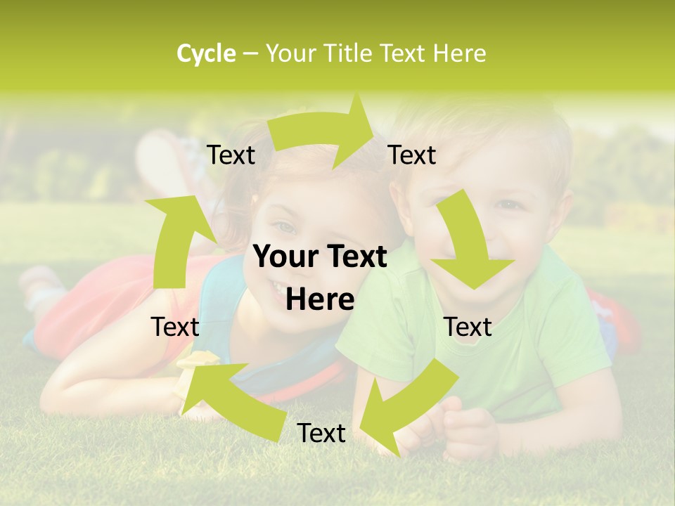 Girl Outside Cute PowerPoint Template