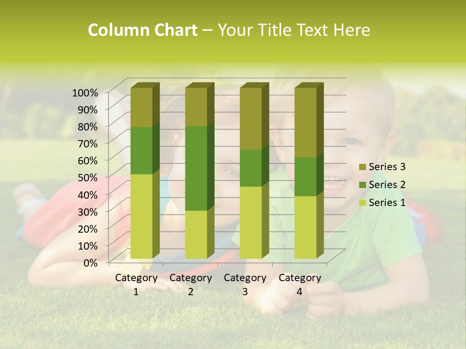 Girl Outside Cute PowerPoint Template