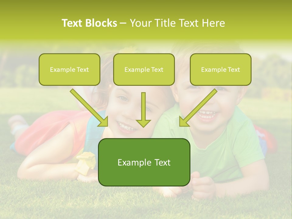 Girl Outside Cute PowerPoint Template