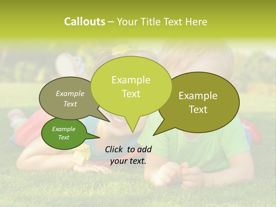 Girl Outside Cute PowerPoint Template