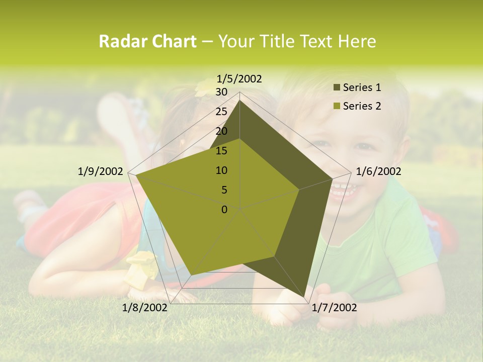 Girl Outside Cute PowerPoint Template