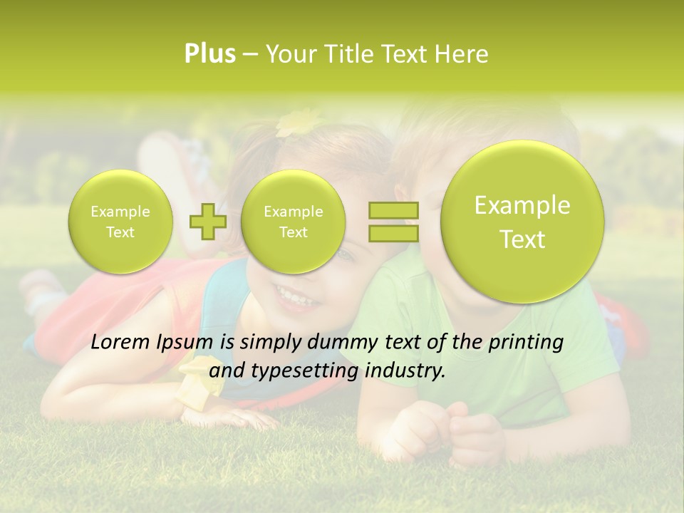 Girl Outside Cute PowerPoint Template