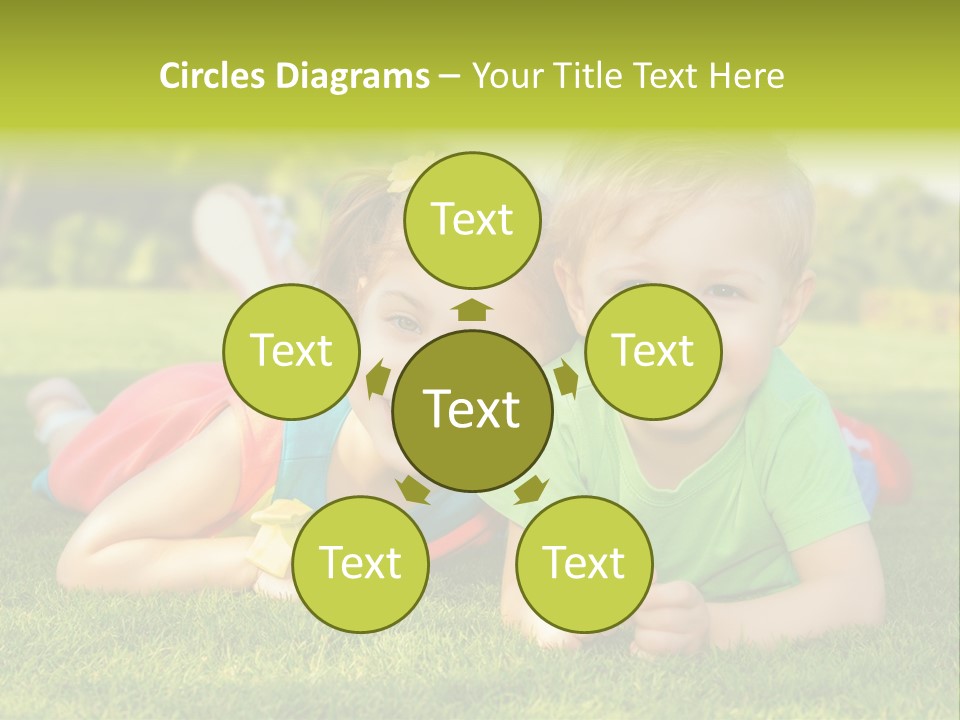 Girl Outside Cute PowerPoint Template