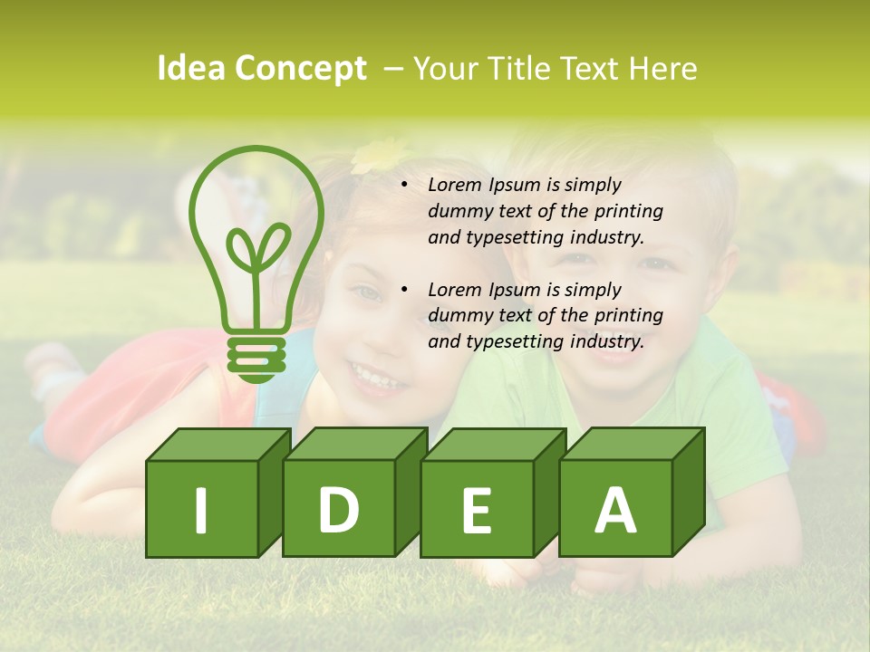 Girl Outside Cute PowerPoint Template