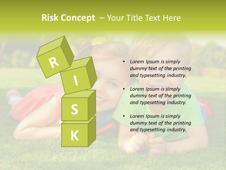 Girl Outside Cute PowerPoint Template