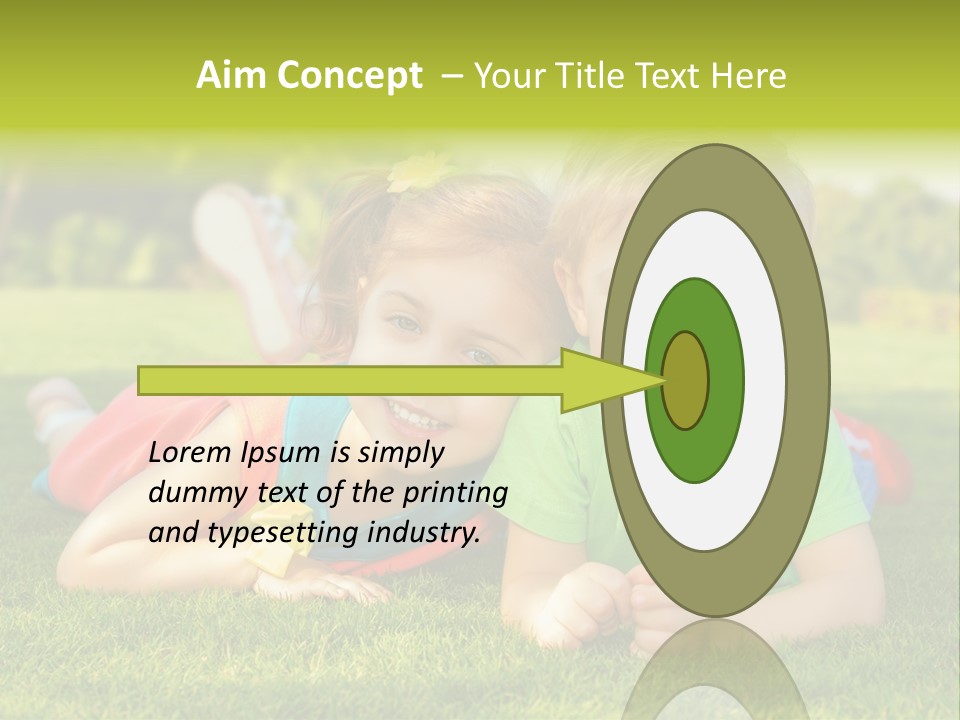 Girl Outside Cute PowerPoint Template