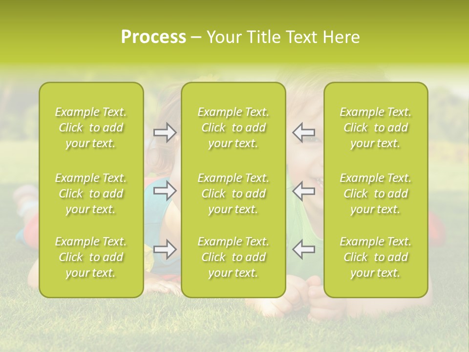 Girl Outside Cute PowerPoint Template