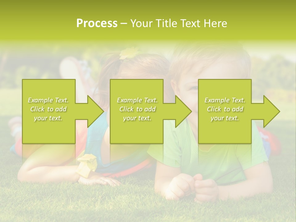 Girl Outside Cute PowerPoint Template