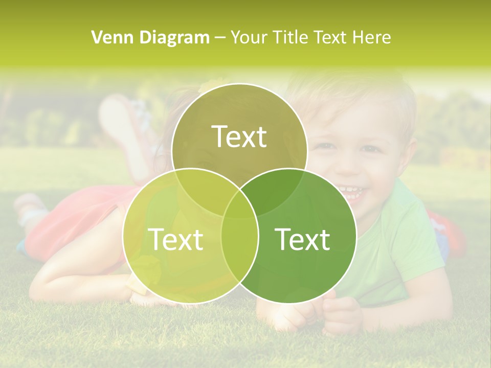 Girl Outside Cute PowerPoint Template