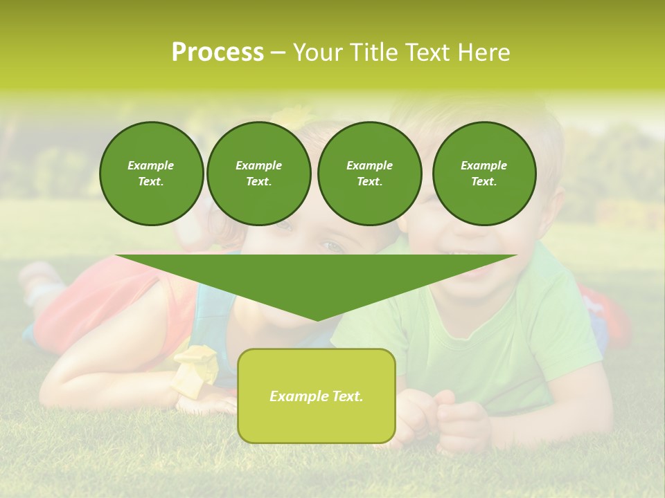 Girl Outside Cute PowerPoint Template