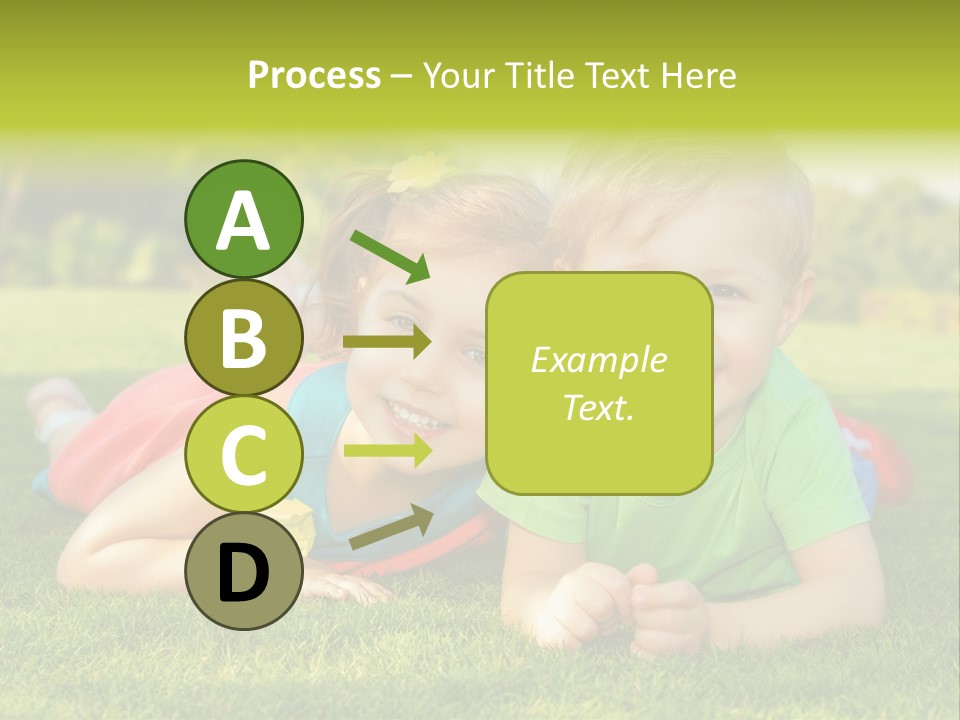 Girl Outside Cute PowerPoint Template