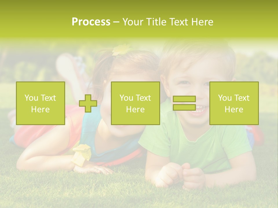 Girl Outside Cute PowerPoint Template