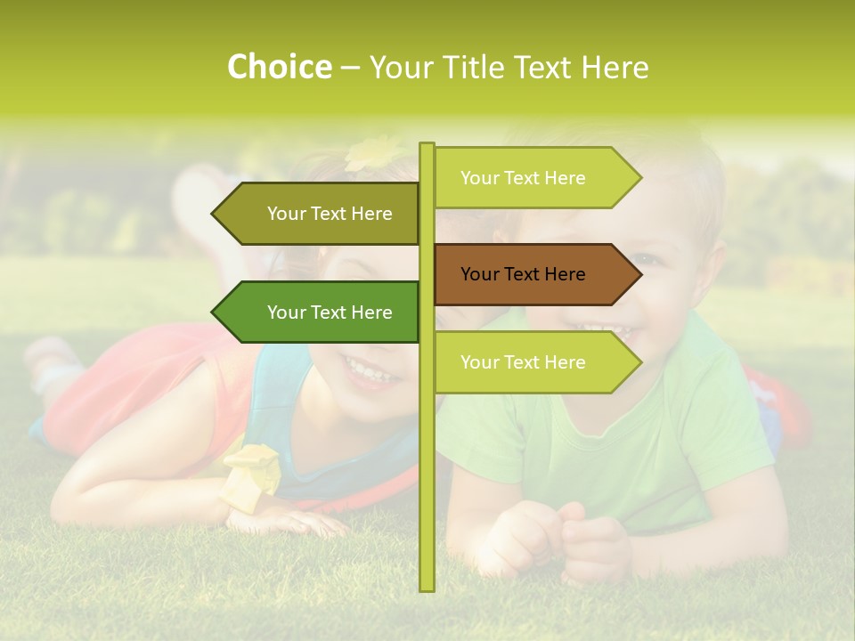 Girl Outside Cute PowerPoint Template