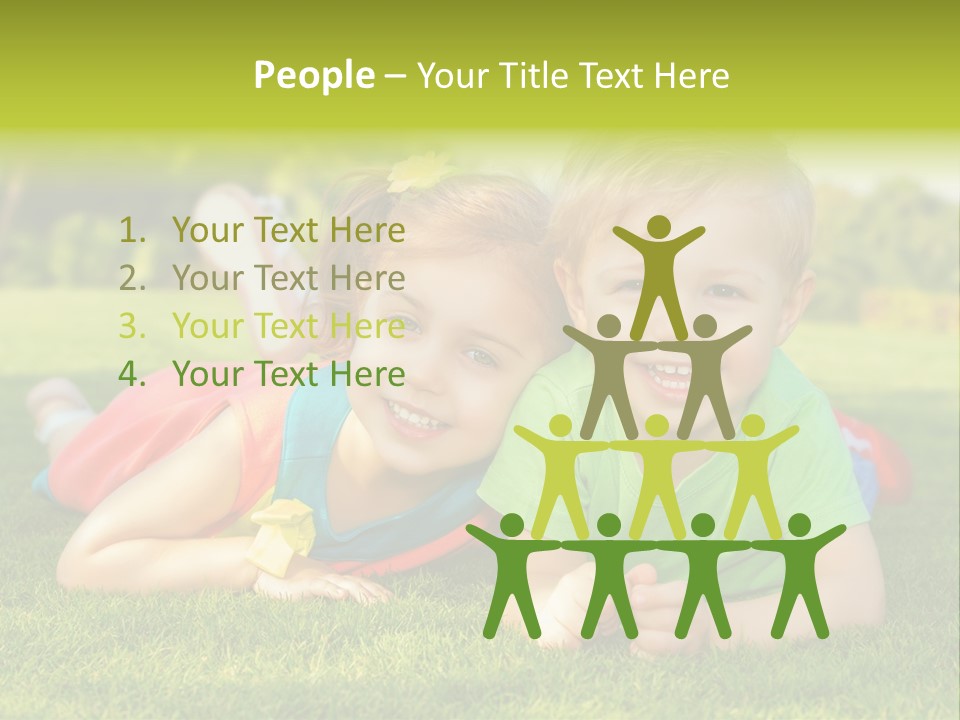 Girl Outside Cute PowerPoint Template