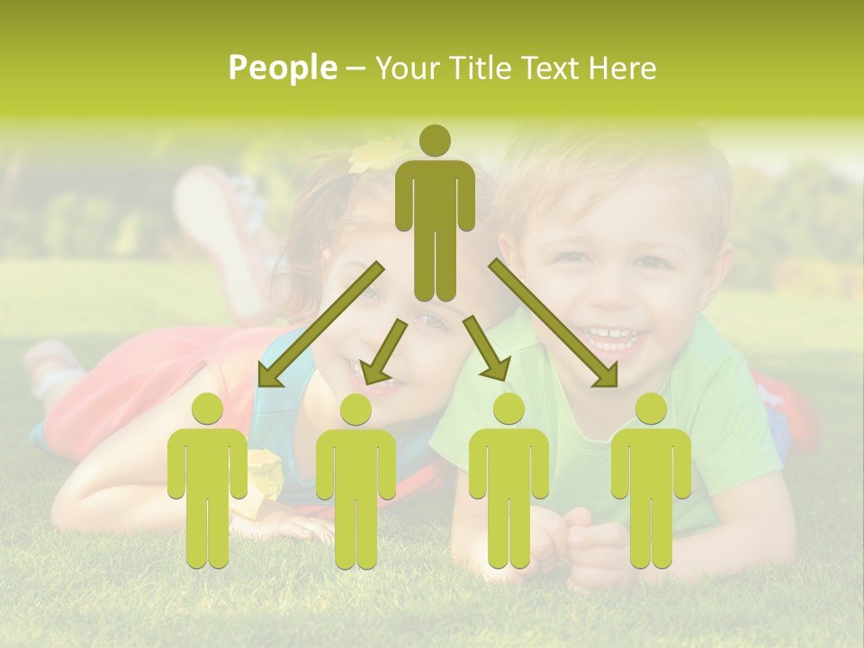 Girl Outside Cute PowerPoint Template