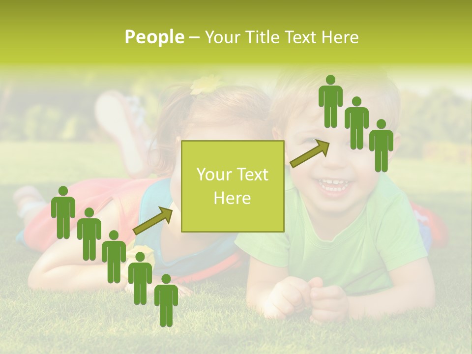 Girl Outside Cute PowerPoint Template