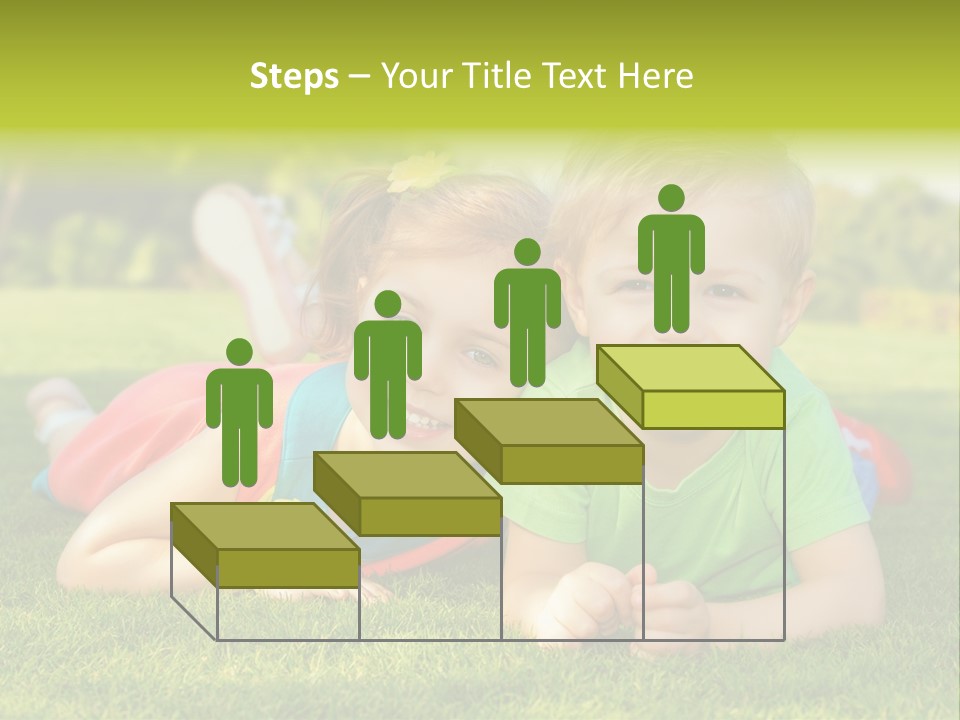 Girl Outside Cute PowerPoint Template