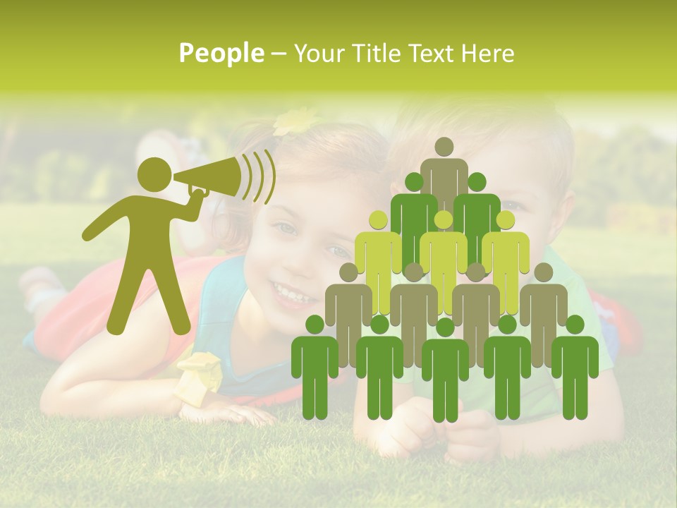 Girl Outside Cute PowerPoint Template