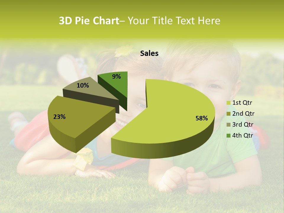 Girl Outside Cute PowerPoint Template