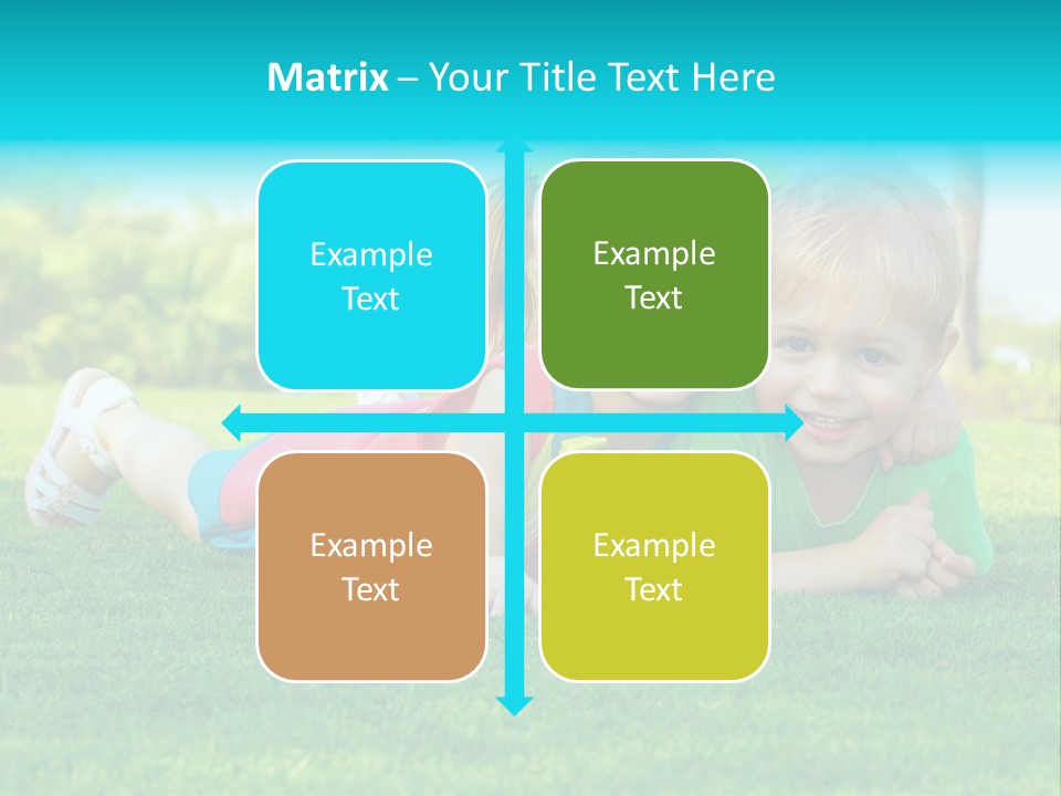 Girl Green Laughing PowerPoint Template