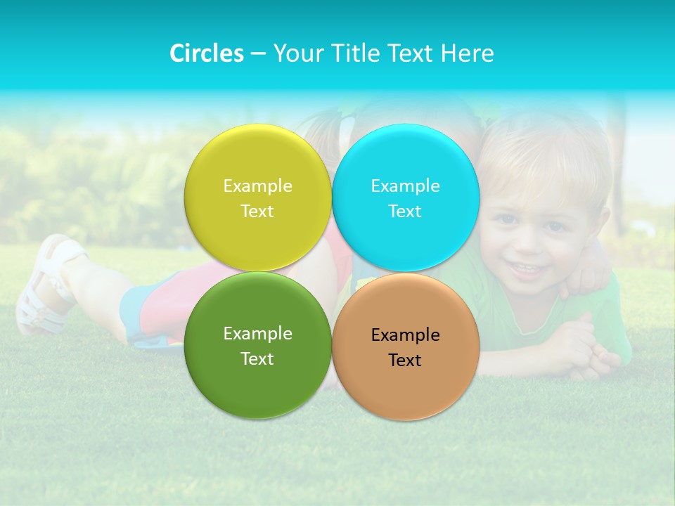 Girl Green Laughing PowerPoint Template