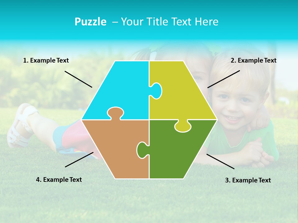 Girl Green Laughing PowerPoint Template