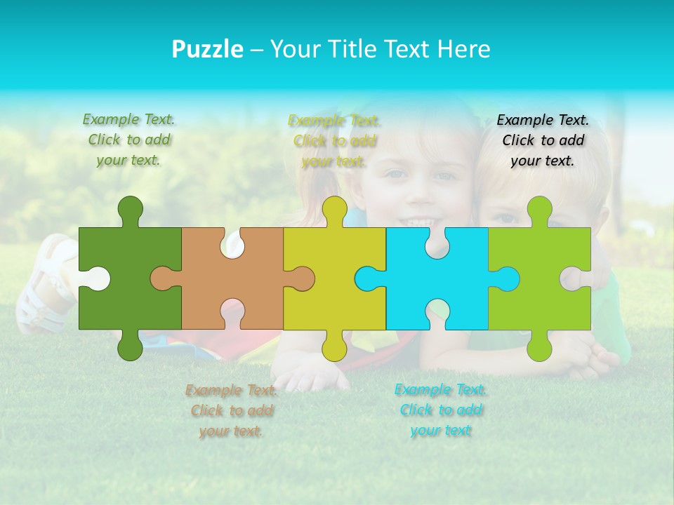 Girl Green Laughing PowerPoint Template