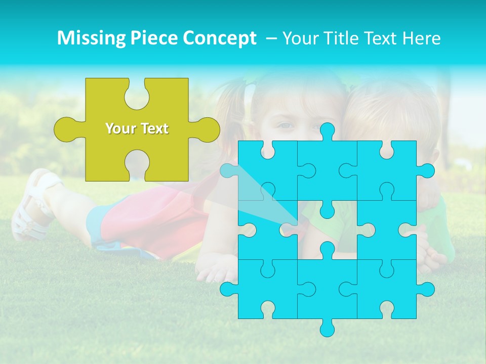 Girl Green Laughing PowerPoint Template