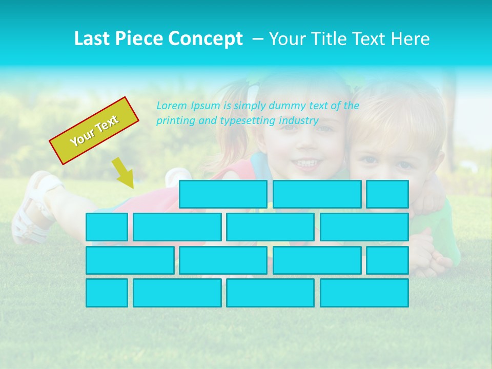 Girl Green Laughing PowerPoint Template