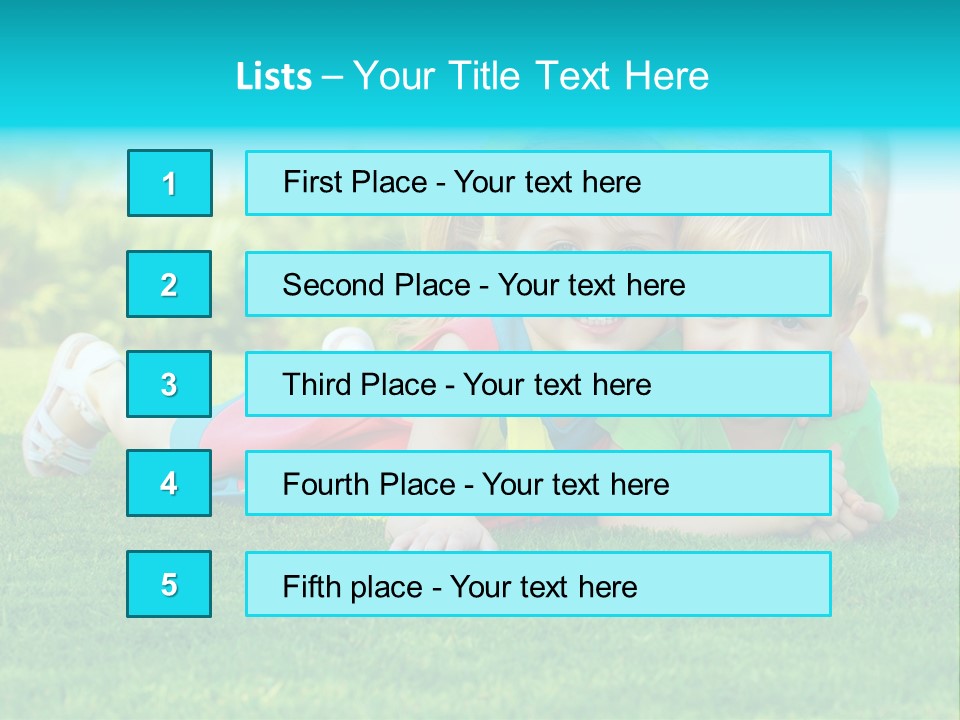 Girl Green Laughing PowerPoint Template