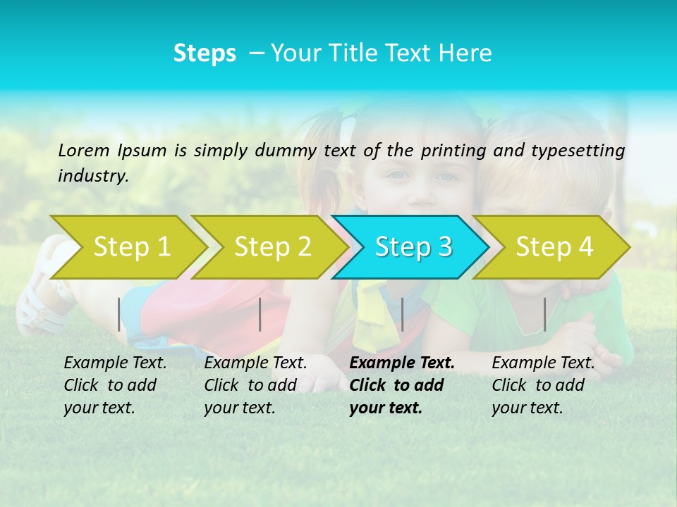 Girl Green Laughing PowerPoint Template