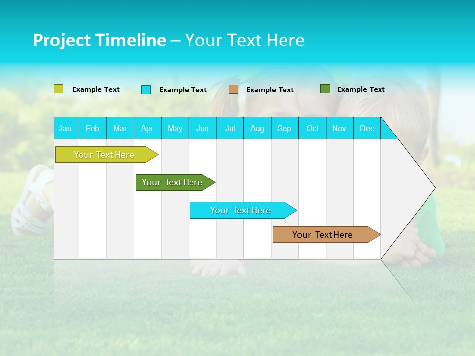 Girl Green Laughing PowerPoint Template